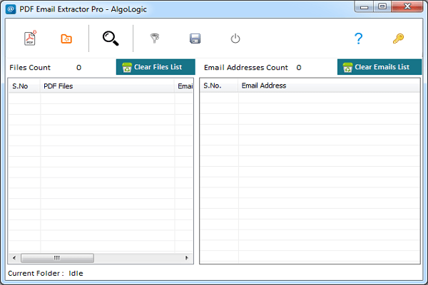 Click to view PDF File Email Extractor 2.1 screenshot